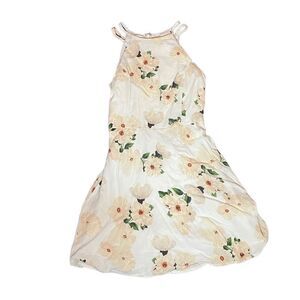 DYNAMITE WHITE FLORAL Sleeveless Mini Dress Size XS